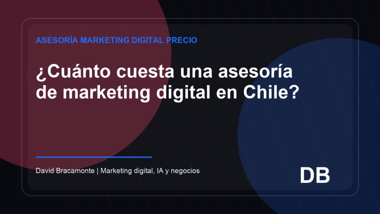 ¿Cuánto cuesta una asesoría de marketing digital en Chile? Precios 2026